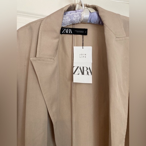 NWT Zara Lightweight Dress Coat - Picture 3 of 5